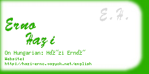 erno hazi business card